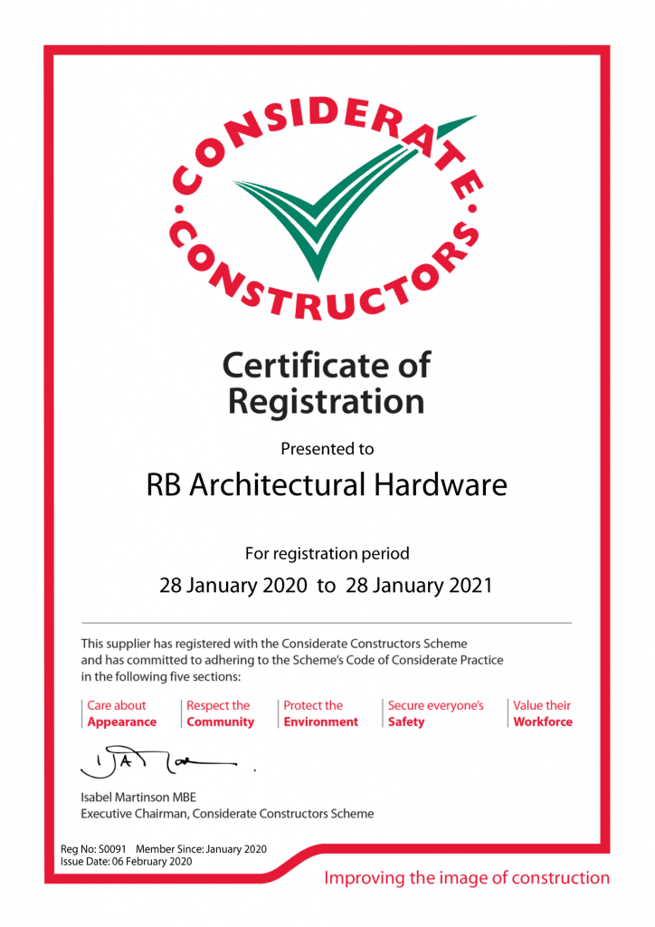 Considerate Constructors Membership Certificate